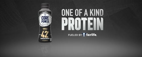 Core Power Fairlife Elite 42g High Protein Milk Shake Bottle, Ready To Drink for Workout Recovery, kosher, Liquid, Vanilla, 14 Fl Oz (Pack of 12)