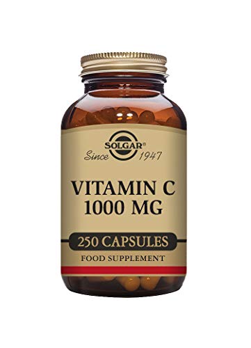 Solgar Vitamin C 1000 mg, 250 Vegetable Capsules - Antioxidant & Immune Support - Overall Health - Healthy Skin & Joints - Bioflavonoids Supplement - Non GMO, Vegan, Gluten Free, Kosher - 250 Servings