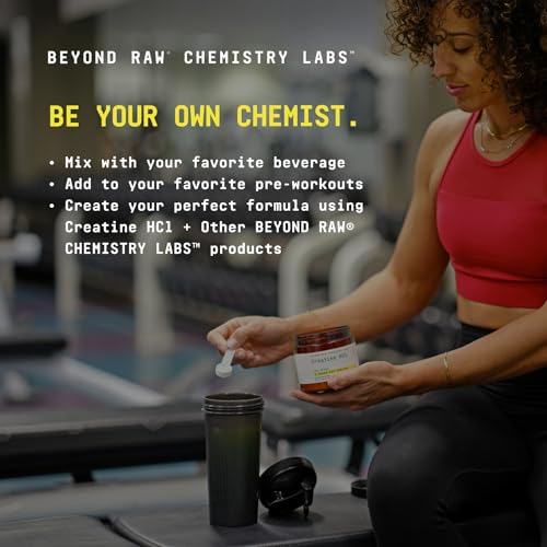 BEYOND RAW Chemistry Labs Creatine HCl Powder | Improves Muscle Performance | 120 Servings