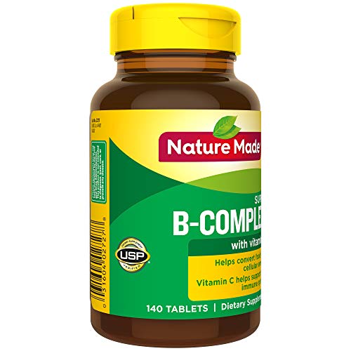 Nature Made Super B Complex with Vitamin C and Folic Acid, Dietary Supplement for Immune Support, 140 Tablets, 140 Day Supply