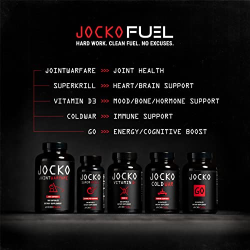 Jocko Fuel Cold War and Omega 3 Krill Oil Supplement Bundle