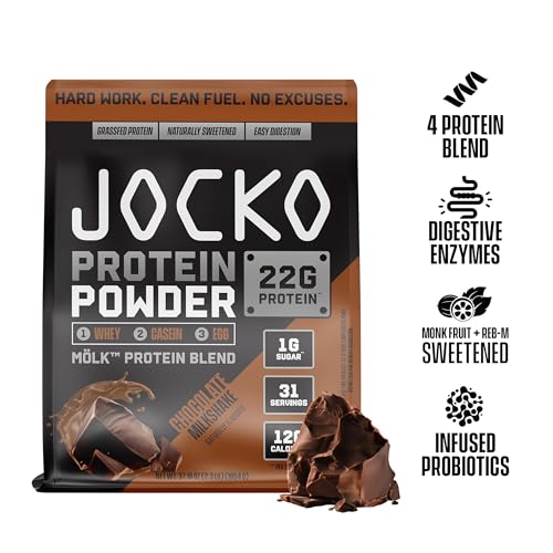 Jocko Molk Whey Protein Powder - Sugar Free - (31 Servings, Chocolate Milkshake)