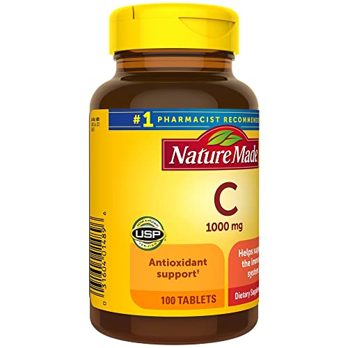 Nature Made Extra Strength Vitamin C 1000 mg, Dietary Supplement for Immune Support, 100 Tablets, 100 Day Supply