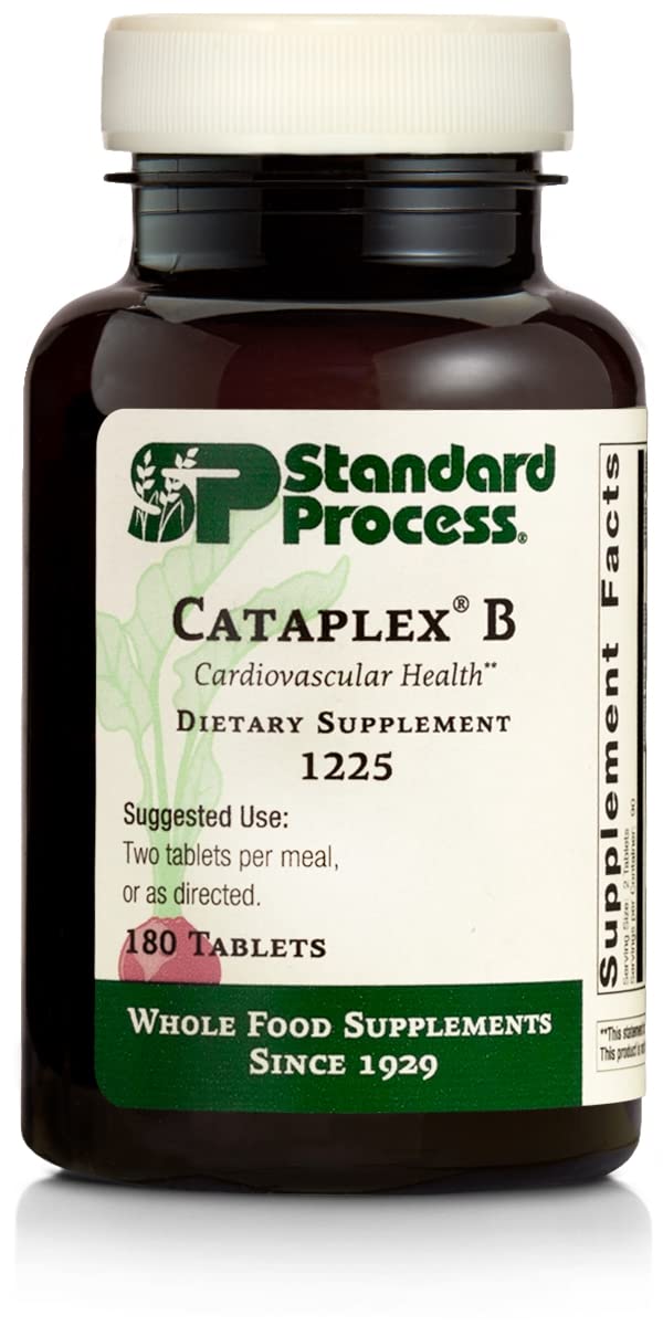 Standard Process Cataplex B - Whole Food Formula with Niacin, Vitamin B6, Thiamine, and Inositol for Heart Health, Metabolism, and Cholesterol Maintenance - 180 Tablets