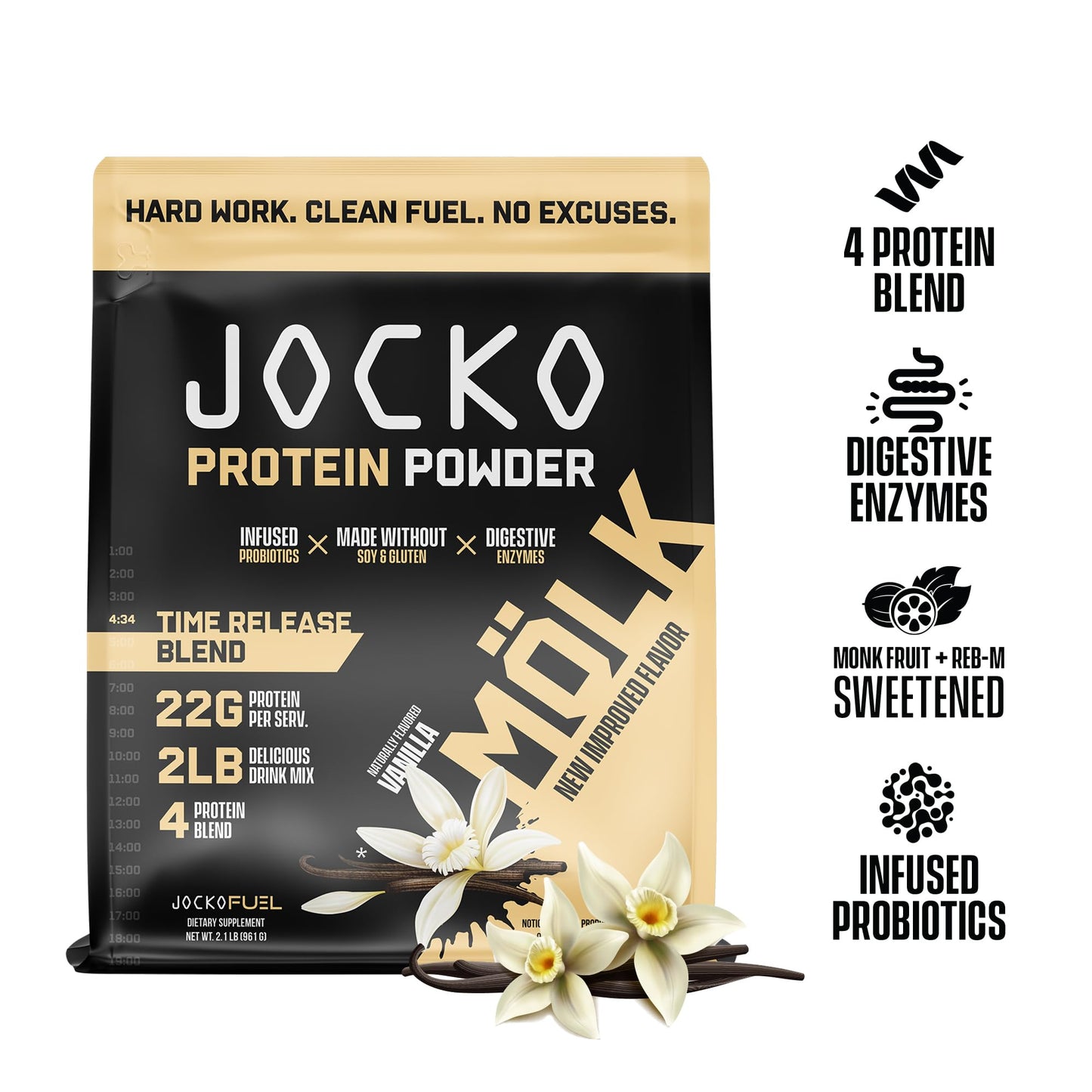 Jocko Fuel Bundle - Vanilla Molk Protein Powder + Creatine Monohydrate Powder