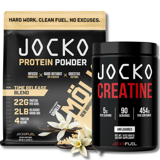 Jocko Fuel Bundle - Vanilla Molk Protein Powder + Creatine Monohydrate Powder