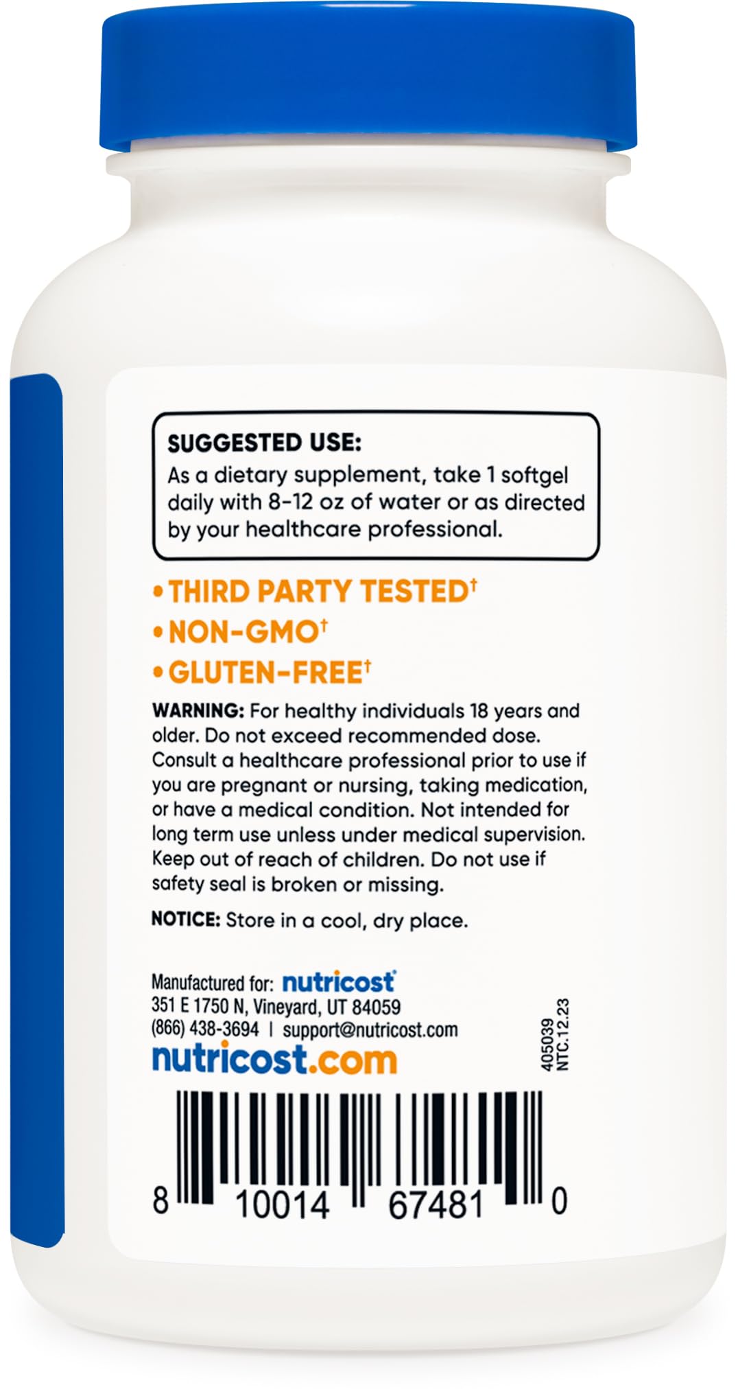 Nutricost Vitamin A 25000 IU, 500 Softgels, Non-GMO, Gluten Free