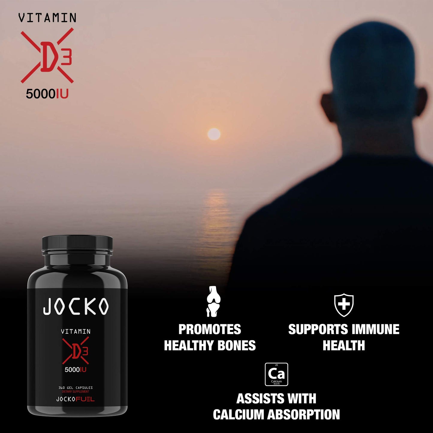 Jocko Fuel Vitamin D3 5000IU - 360 Servings