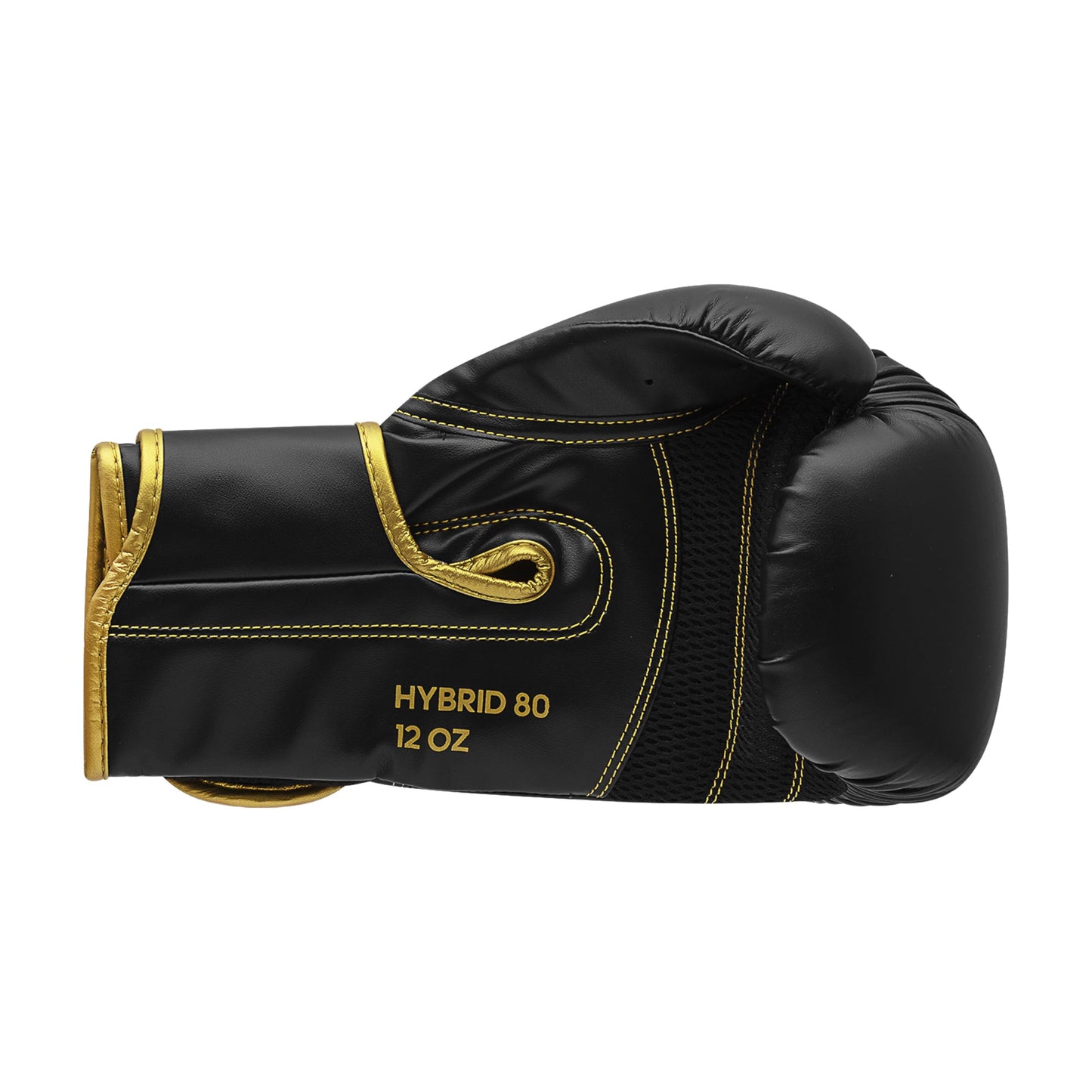 adidas Boxing Gloves - Hybrid 80 - for Boxing, Kickboxing, MMA, Bag, Training & Fitness - Boxing Gloves for Men & Women - Weight (16 oz, Black/Gold)