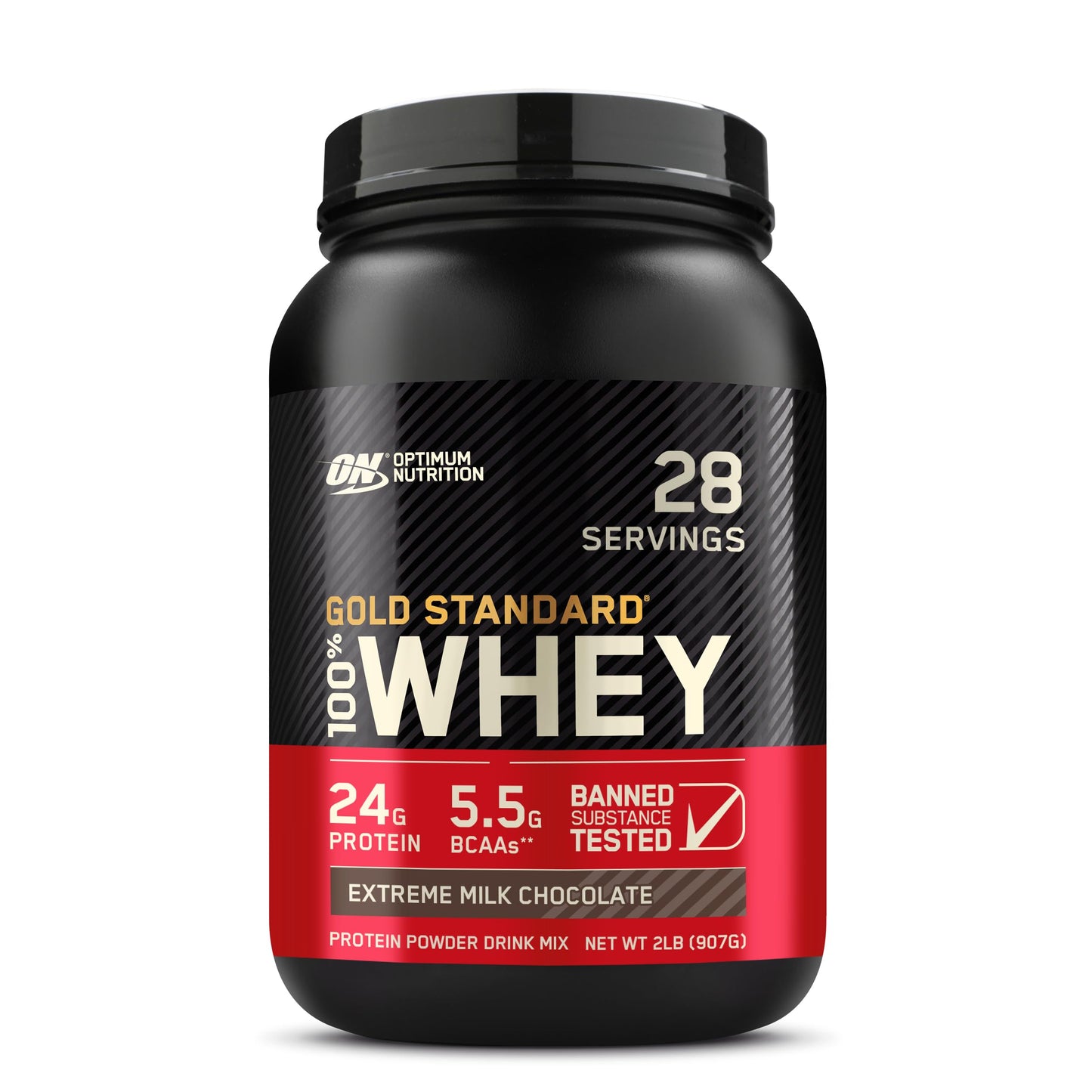 Optimum Nutrition Gold Standard 100% Whey Protein Powder, Extreme Milk Chocolate, 2 Pound (Pack of 1) (Packaging May Vary)