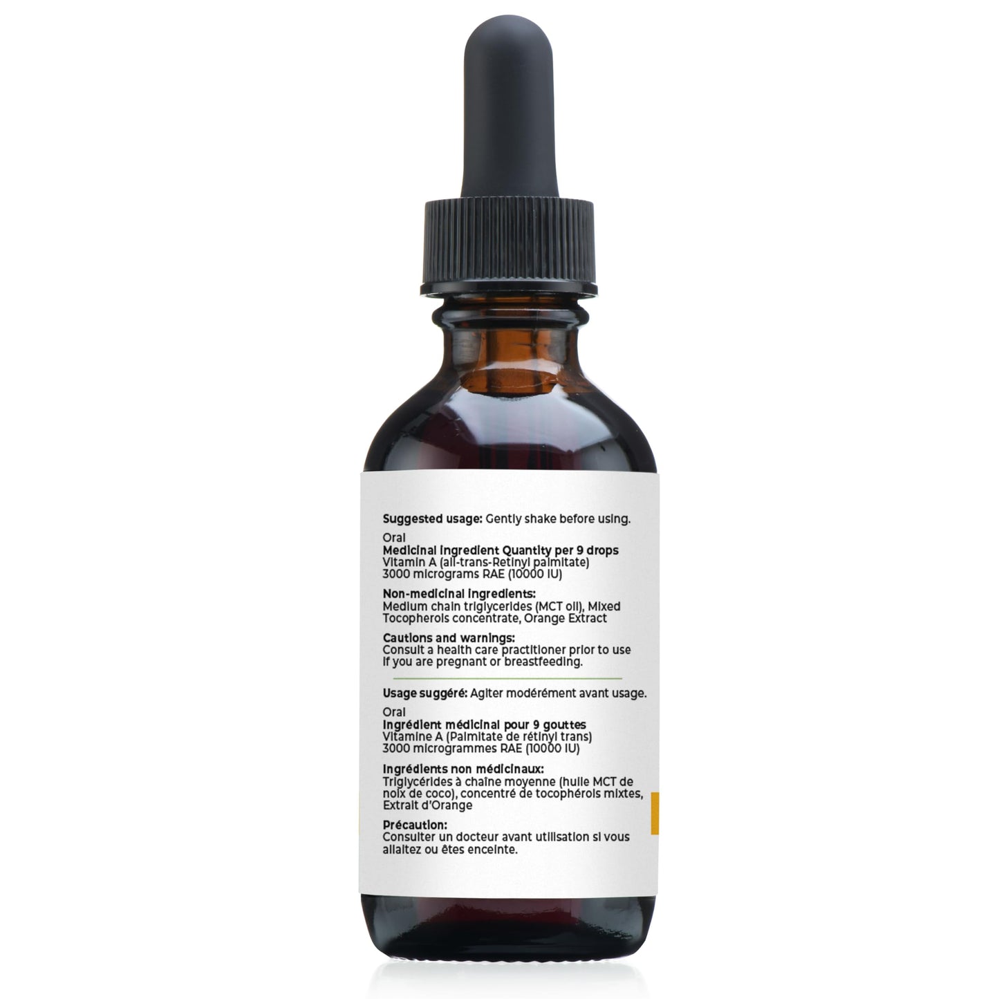 Why Not Natural Vitamin A Drops 10000 IU - Liquid retinyl Palmitate with Coconut MCT Oil, Vegan micellized VIT A Supplement for Skin, Acne - 1 oz sublingual Tincture