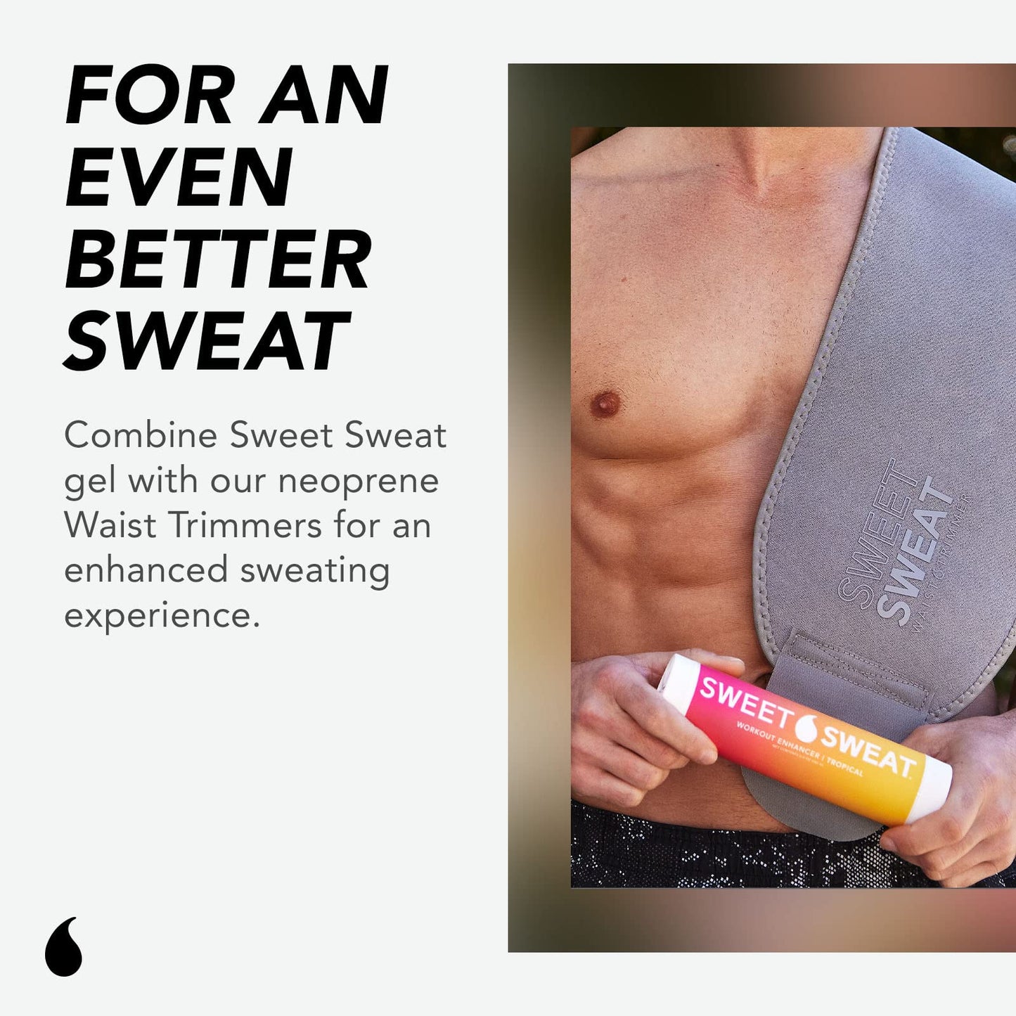 Sweet Sweat Workout Enhancer Roll-On Gel Stick - Sweat Harder and Faster, Helps Promote Water Weight Loss, Use with Sweet Sweat Waist Trimmer