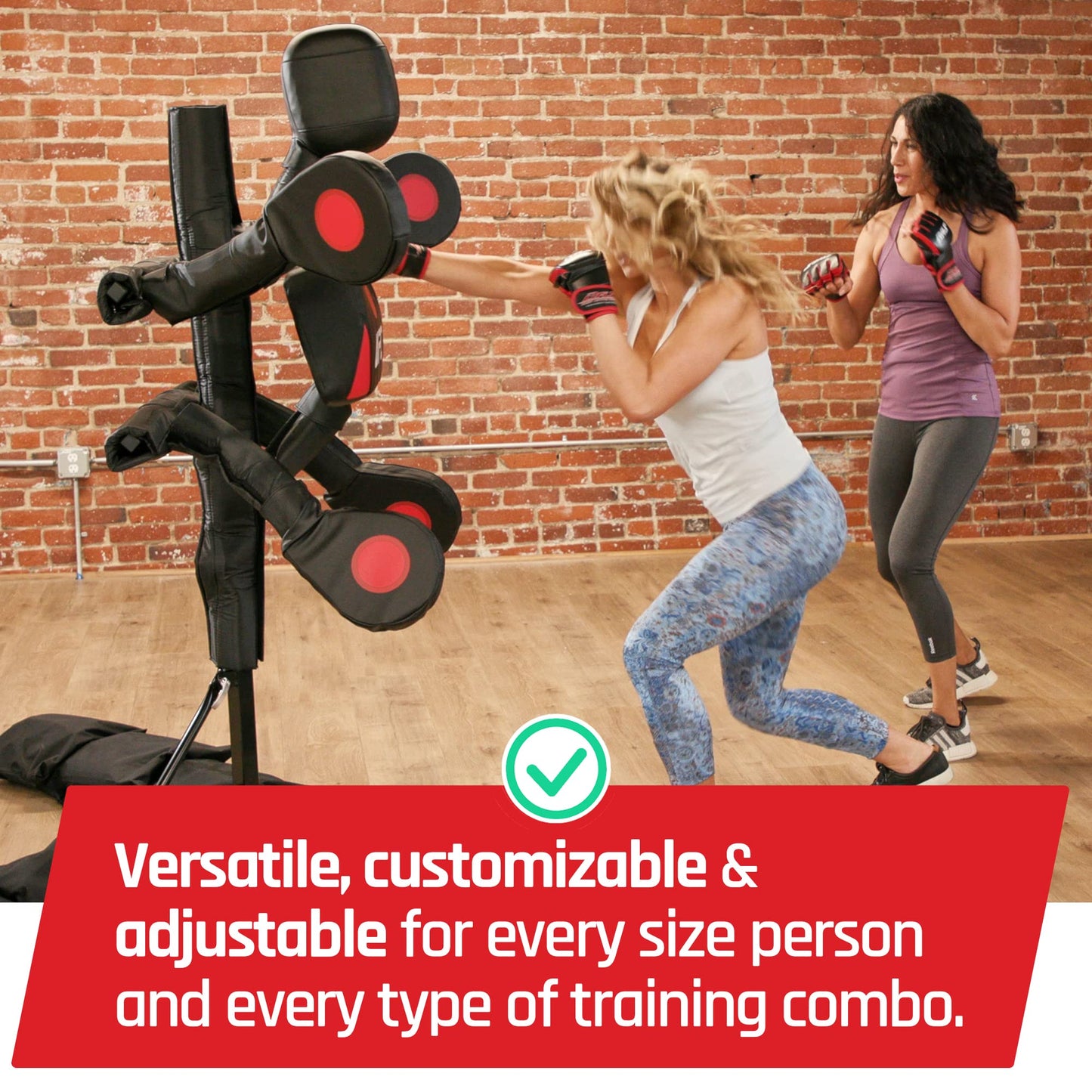 UFC BAS Body Action System X2 - Professional Freestanding Home Training Equipment for MMA, Boxing, Muay Thai and Martial Arts - Adjustable Punching and Kicking Pads