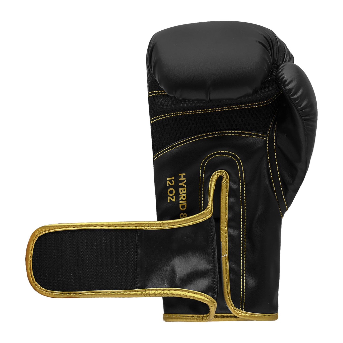 adidas Boxing Gloves - Hybrid 80 - for Boxing, Kickboxing, MMA, Bag, Training & Fitness - Boxing Gloves for Men & Women - Weight (16 oz, Black/Gold)