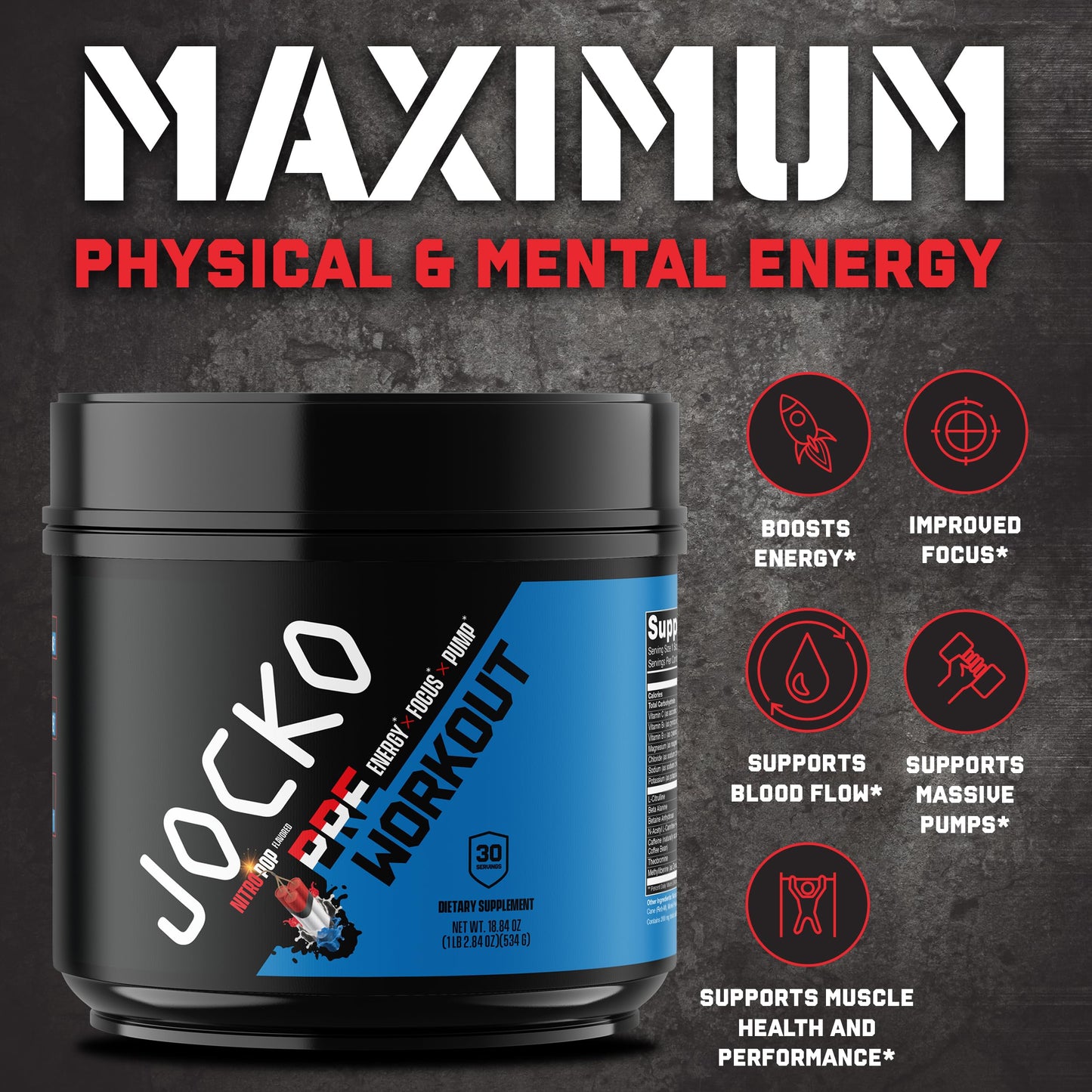 Jocko Pre Workout, Protein Powder, & Creatine Bundle (3 Pack)