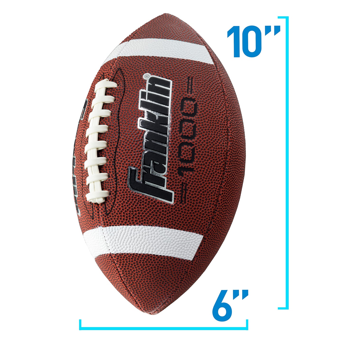 Franklin Sports Official Size Football - All-Weather 1000 Regulation Outdoor Football - Synthetic Leather Adult Size Football - Extra Grip Official Size Football - Brown + White